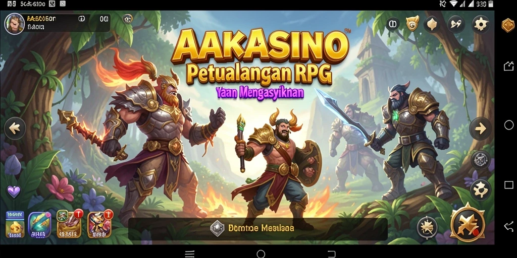 Tampilan gameplay AAKASINO yang menarik dengan pertarungan epik.