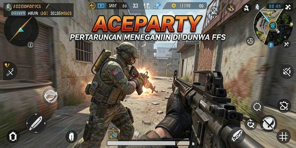 Gameplay ACEPARTY yang intens dan seru dalam aksi FPS.