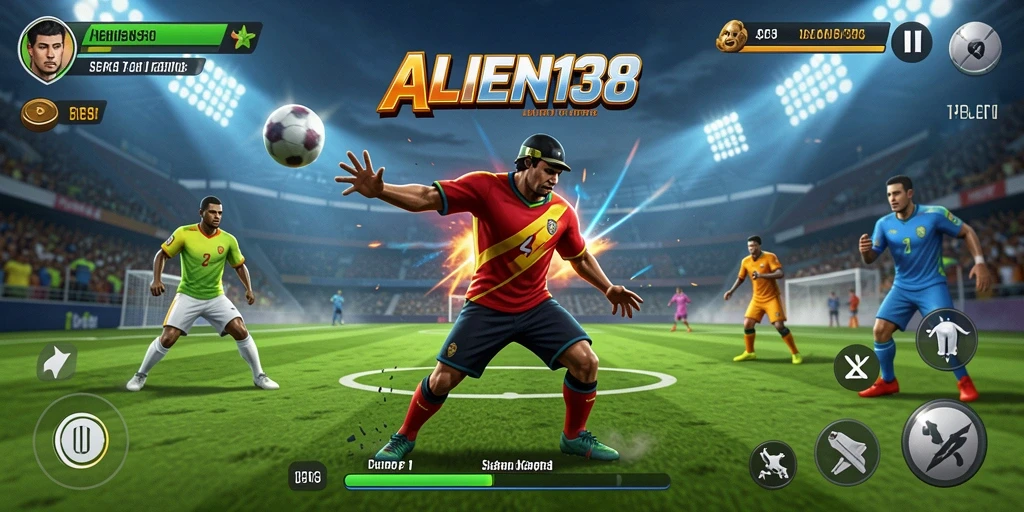 Tampilan gameplay menarik dari ALIEN138 dengan aksi olahraga seru.