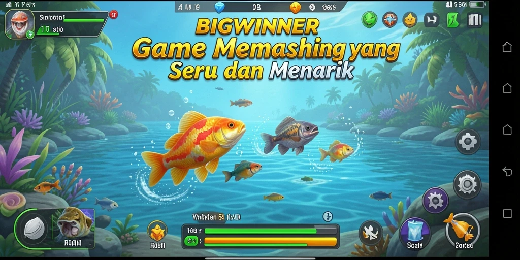 Gameplay menakjubkan dari BIGWINNER saat memancing di lautan.