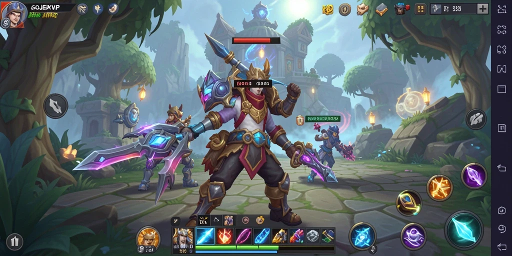 Tampilan aksi mendebarkan dalam gameplay ARPG GOJEKVIP.