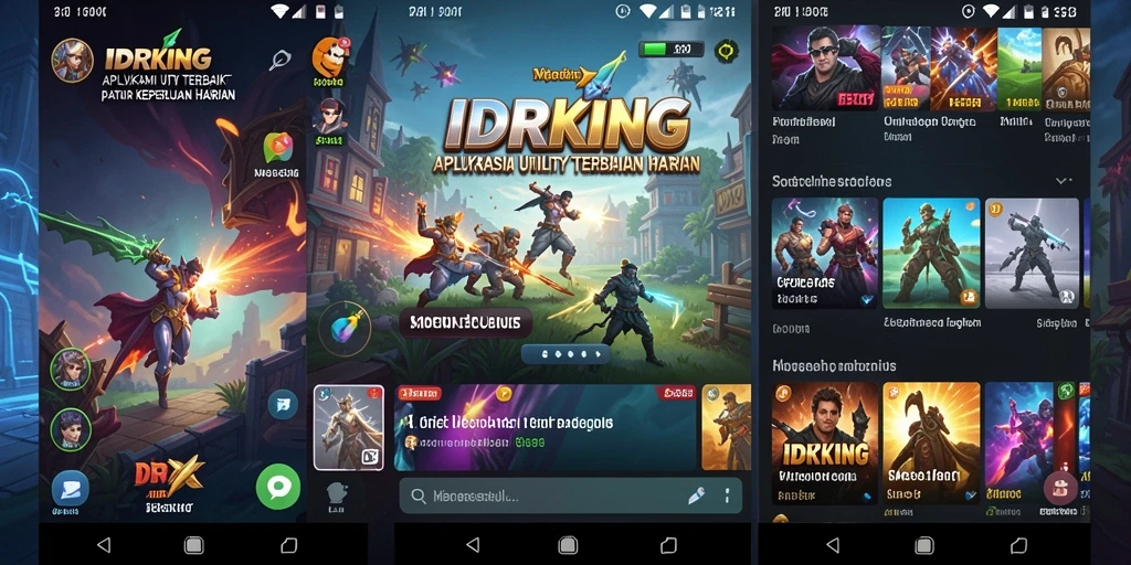 Tampilan intuitif aplikasi IDRKING yang memudahkan pengguna.