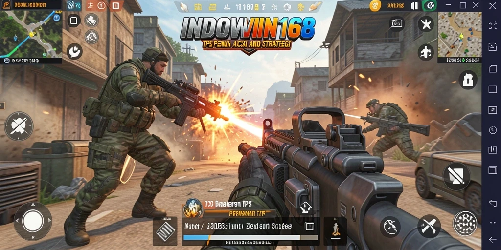 Screenshot gameplay INDOWIN168 menampilkan aksi pertempuran yang mendebarkan.