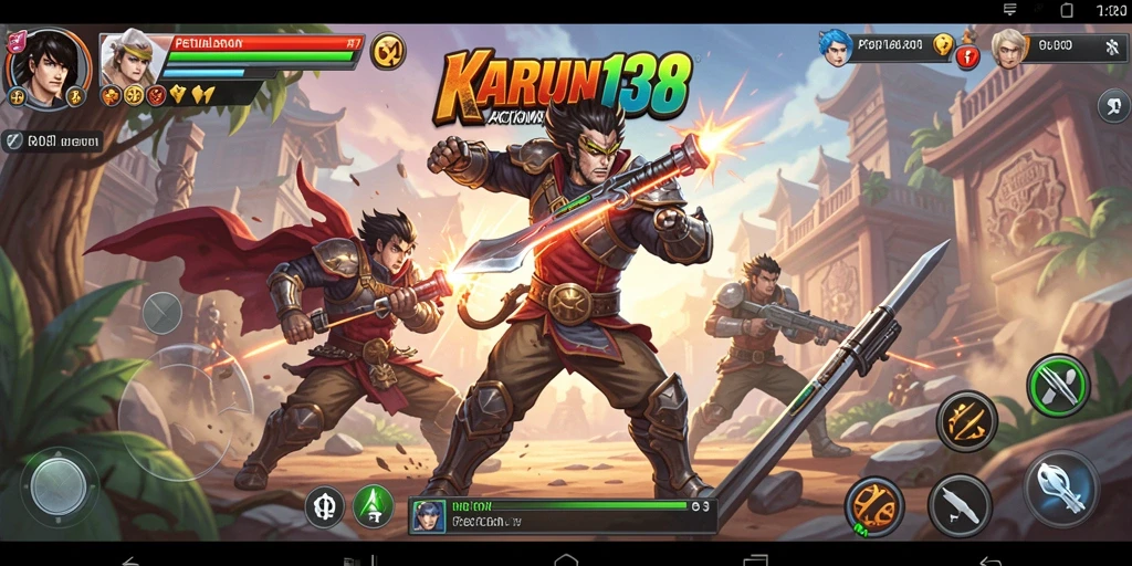 Tampilan aksi mendebarkan dari KARUN138 saat gameplay.