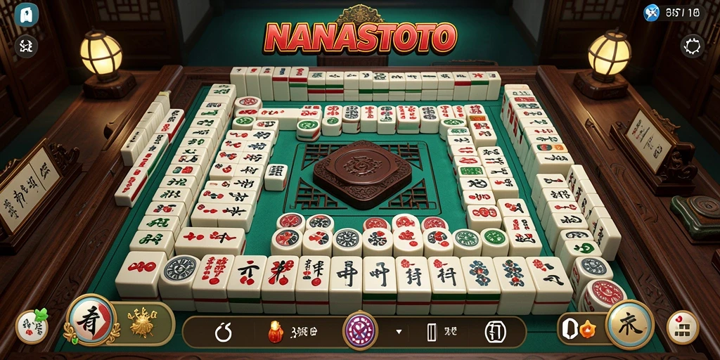 Screenshot gameplay NANASTOTO yang menunjukkan keseruan Mahjong.