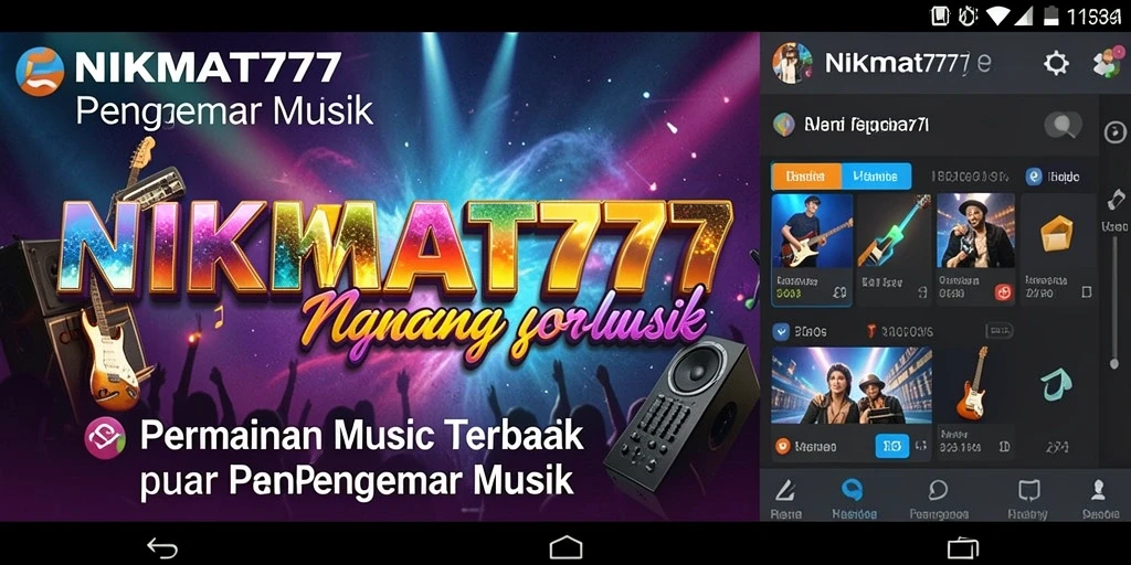 Screenshot gameplay NIKMAT777 menunjukkan pemain menikmati alunan musik.