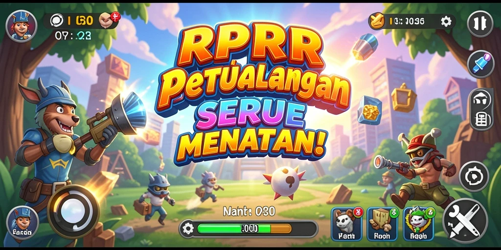 Screenshot gameplay RPRR menampilkan aksi seru dan tantangan Arcade.
