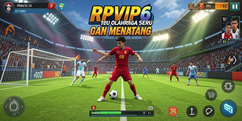 Screenshot RPVIP6 menampilkan aksi seru dalam permainan olahraga.