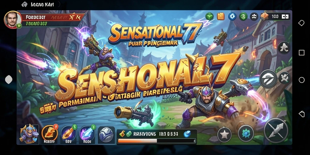 Tangkapan layar gameplay SENSATIONAL77 dengan aksi strategi yang intens.