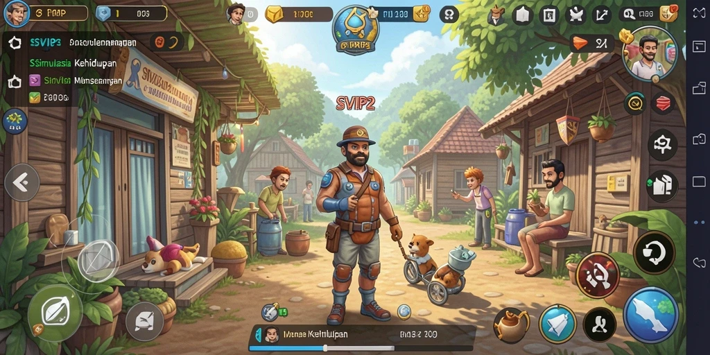 Tampilan gameplay SVIP2 yang penuh warna dan interaktif.