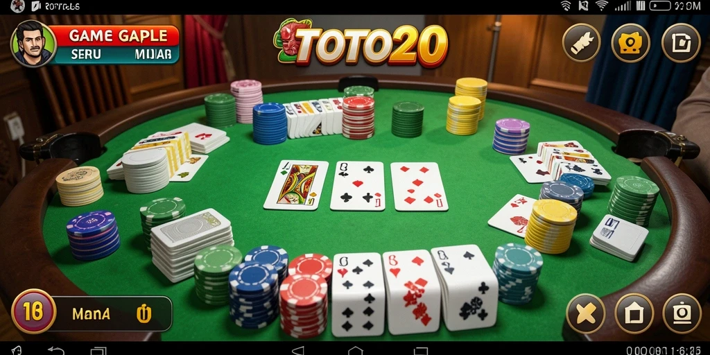 Tampilan gameplay seru dari TOTO20 saat bermain Gaple.