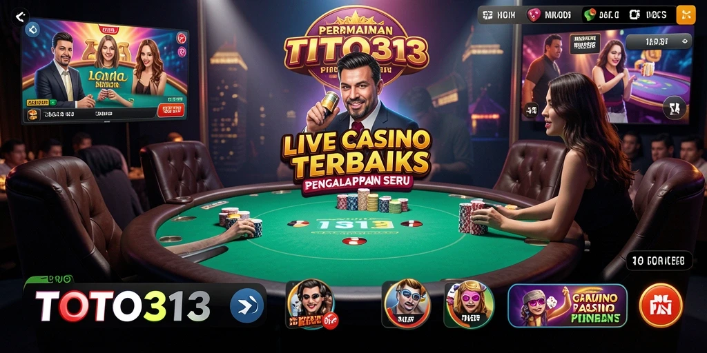 Tampilan menarik dari gameplay Live Casino TOTO313.